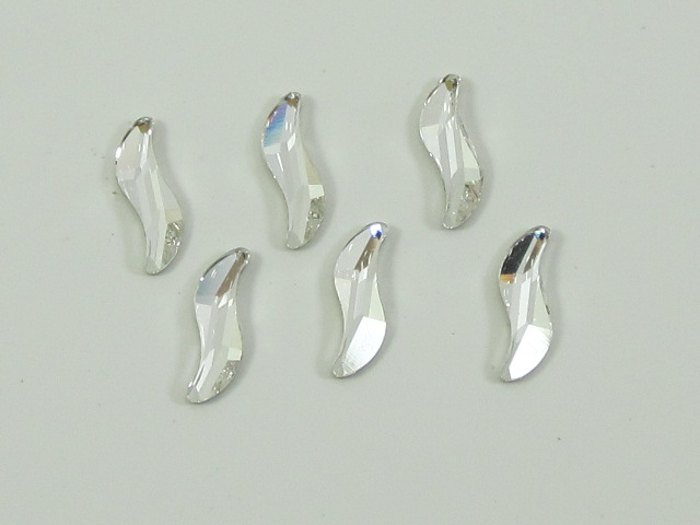 12pcs. 10mm WAVE CRYSTAL HOTFIX European Rhinestones